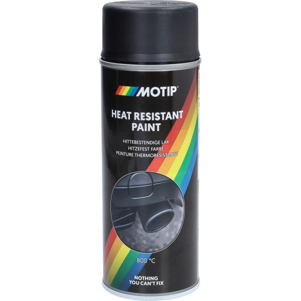 Motip Hittebestendige Spuitlak Zwart 400 ml 04031