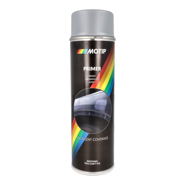 Primer spuitlak Motip grijs 500 ml spuitbus 04054