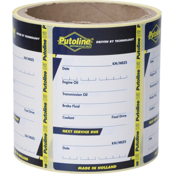 Putoline serviceherinnering etiketten rol 100 stuks 80277