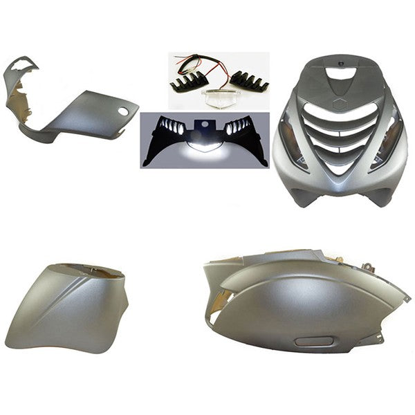 Plaatwerkset POWER1 Model SP + LED Lamp Antraciet Mat 6-DELIG Zip 100/125, ZIP2000