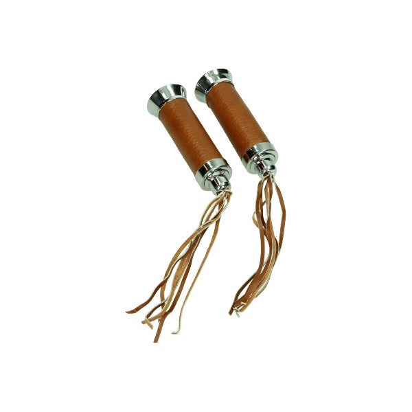 Handvatset POWER1 Lang Custom Harley Cognac