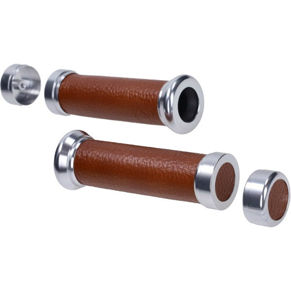 Handvatset POWER1 Retro Universeel Leer Cognac