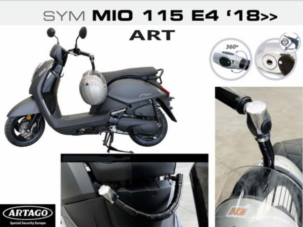 Stuurslot Artago Antirobos Luxe SYM Mio 50I