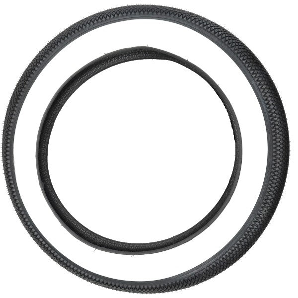 Fatbike buitenband 20x4.0 white wall wegprofiel TT