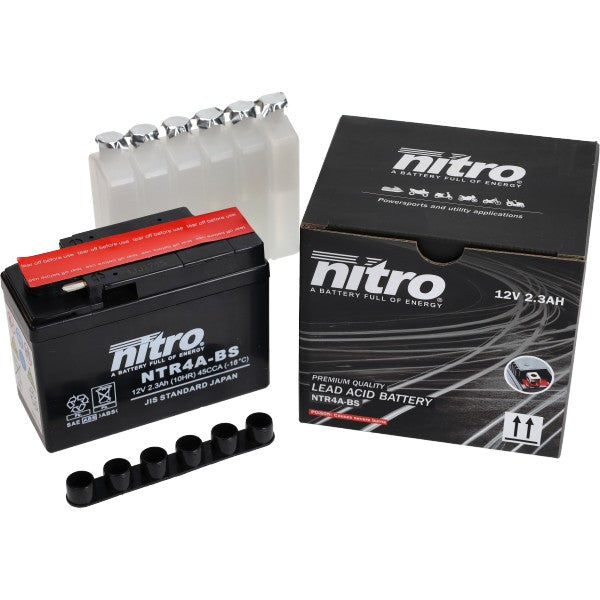 Accu Nitro NTR4A-BS/YTR4A-BS 12V 2.3Ah onderhoudsvrij