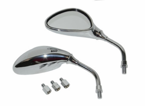 Spiegelset DMP kort M8/M10 chroom scooter