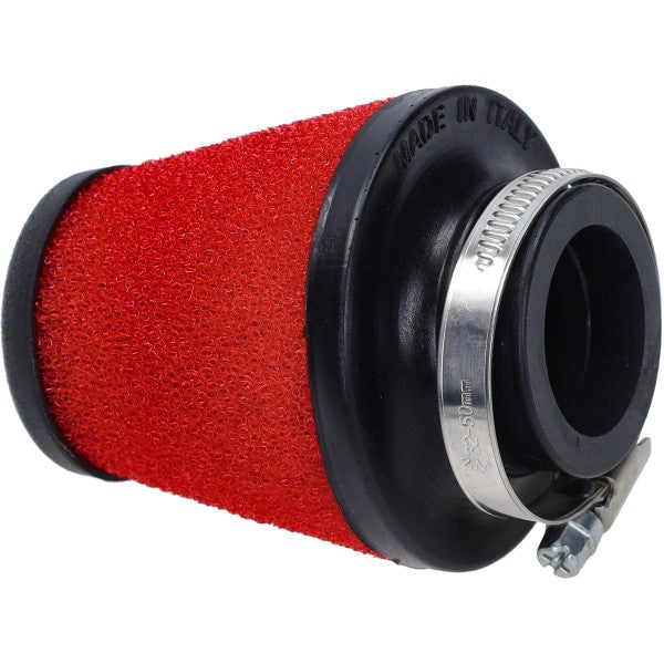 Powerfilter Malossi recht conisch universeel 32-38mm rood E17 0413537