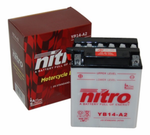 Nitro NB14-A2/YB14-A2 accu met zuurpakket