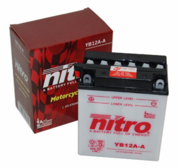 Nitro accu NB12A-A/YB12A-A T-vorm, droog 136x82x162 mm