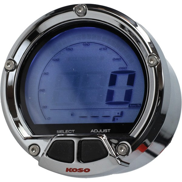 Koso digitale kilometerteller DL-02S 55/61 mm chroom