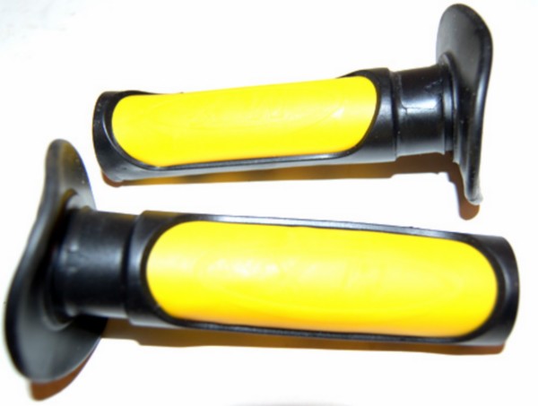 DMP ProGrip handvatset zwart/geel voor Beta RR50, Derbi, Rieju, OTR