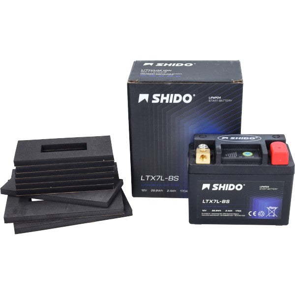 Shido YTX7L-BS lithium-ion accu voor Vespa Primavera, Sprint, Zip 4T