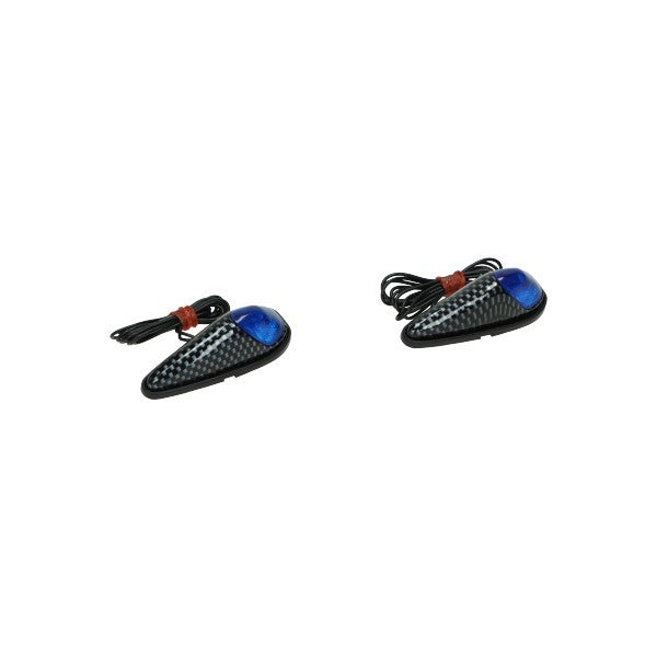 LED verlichting DMP 12V universeel carbon/blauw/wit - 2 stuks