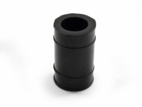 Rubberen uitlaat nademper kort 22 mm zwart