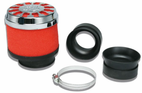 Malossi MHR E13 powerfilter recht 42-58 mm chroom/rood 0413528