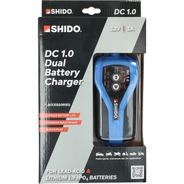 SHIDO acculader DC 1.0 12V lithium-ion en loodzuur