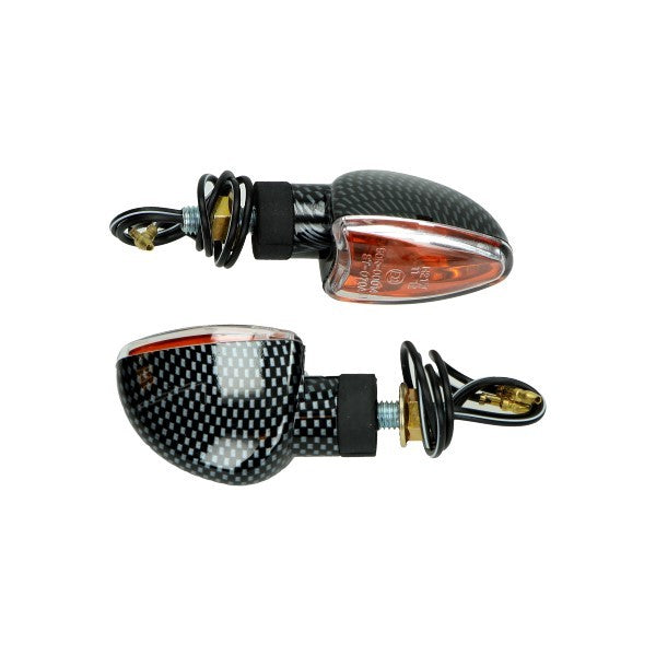 Knipperlichtset DMP mini model pijl E-keur carbon/wit universeel