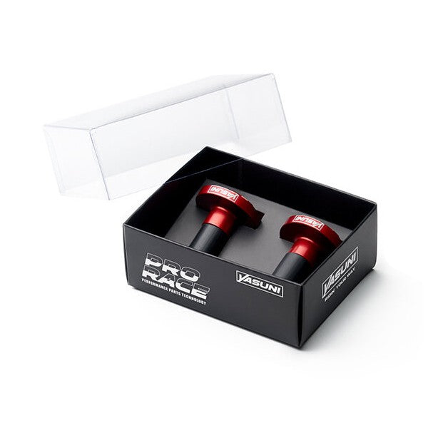 Yasuni stuurbalansgewicht set aluminium CNC Pro Race 22,2 mm rood
