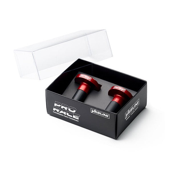 Yasuni stuurbalansgewicht set aluminium CNC Pro Race 28,6 mm rood