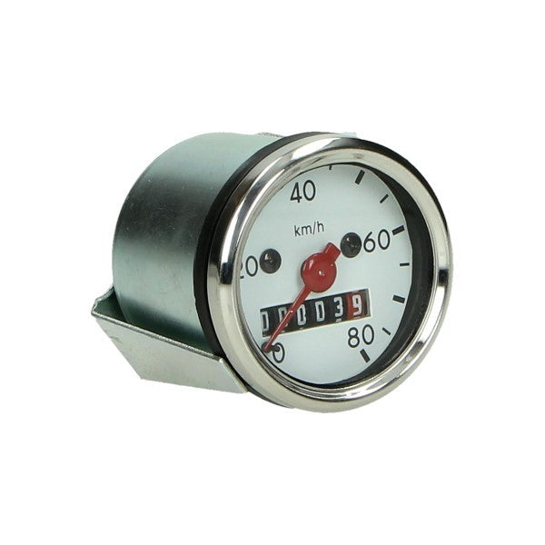 Kilometertellerklok 80 km/u 48 mm met lampje wit
