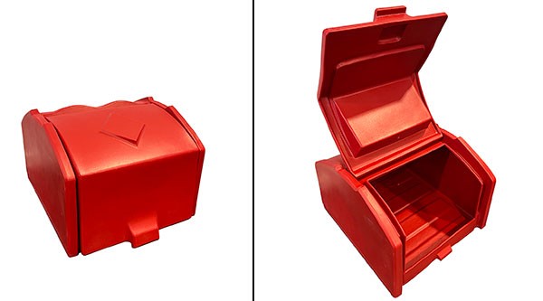 Geïsoleerde pizzakoffer bovenlader 90L rood met montageplaat