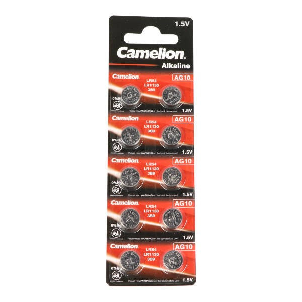 Camelion AG10 knoopcel batterij 1,5V 10 stuks