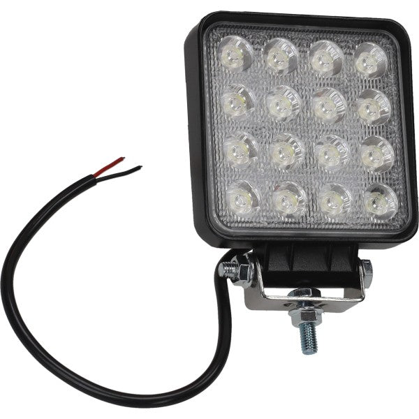 LED verstraler DMP 12V 16 leds 10x10 cm zwart universeel