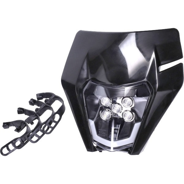 Koplampspoiler LED type KTM Enduro/SM zwart