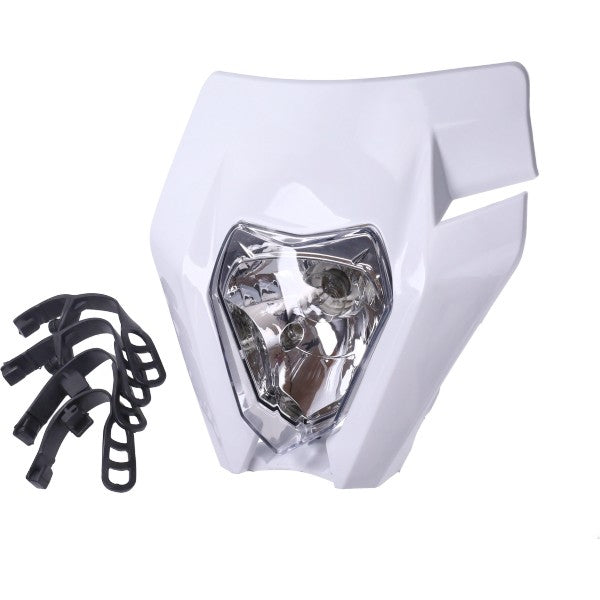 Koplampmasker met verlichting type KTM Enduro/SM - wit