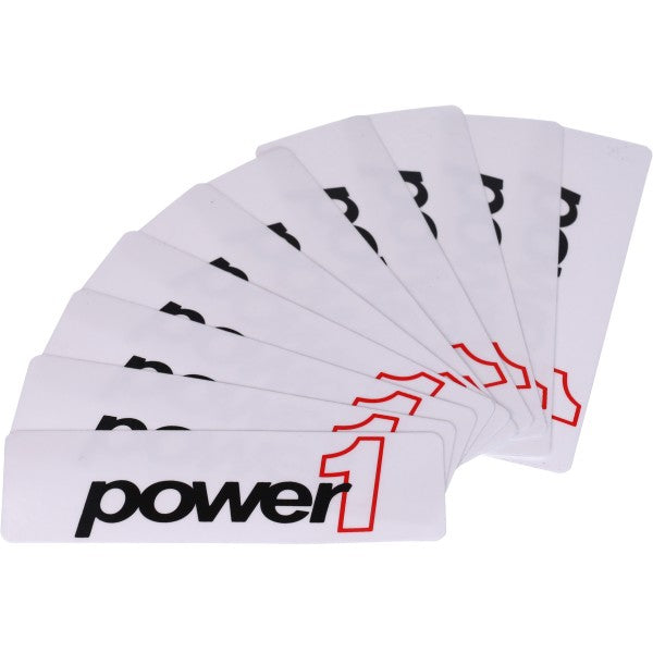 Power1 sticker 100 x 30 mm - 10 stuks
