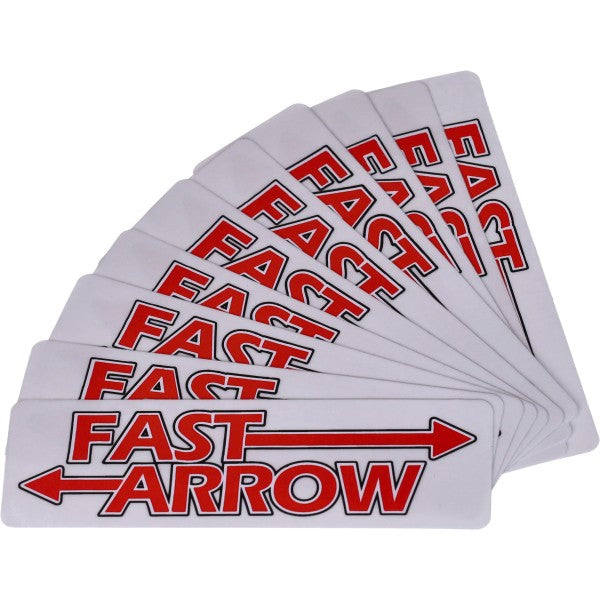 Fast Arrow sticker 100x30 mm - 10 stuks