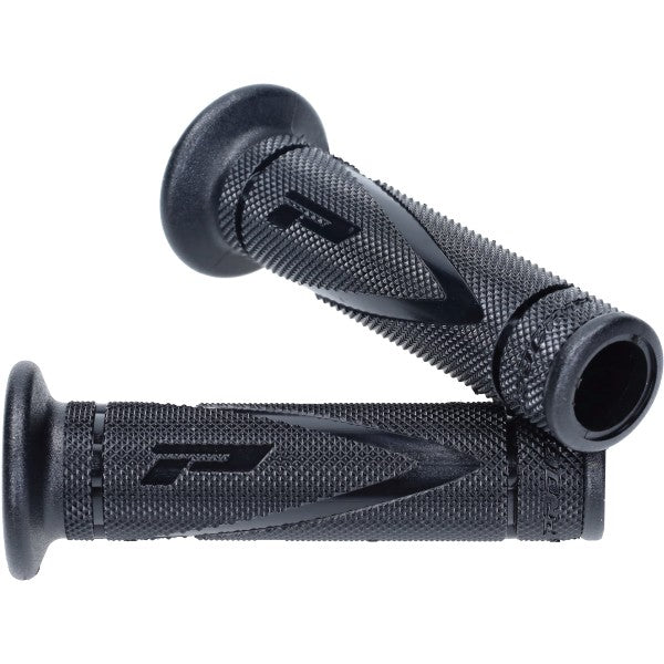 Progrip open handvatset zwart 122 mm voor bromfiets, motor, scooter