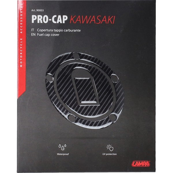 Tankdop sticker Kawasaki carbon - Lampa NT 90003
