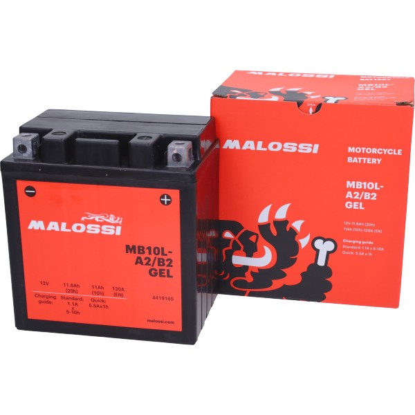 Accu Malossi gel MB10L-A2/B2 4419165 voor Runner 180cc 2T