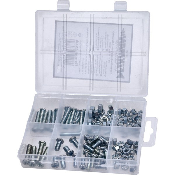Assortimentsdoos bouten en moeren M5/M6 verzinkt 105-delig