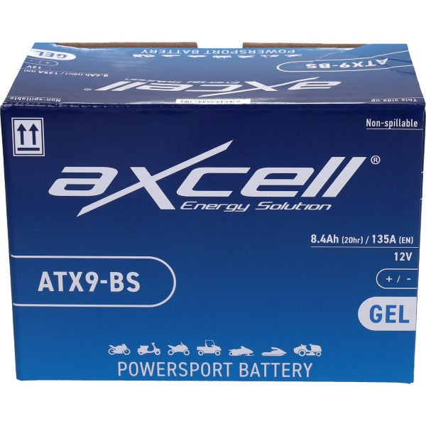 Accu Axcell ATX9-BS/YTX9-BS SLA/GEL voor scooter