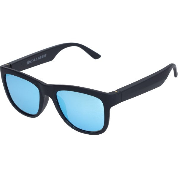Bluetooth audio zonnebril Caliber soundglas zwart/blauw glas