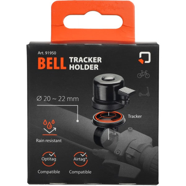 Fietsbel Bell Tracker met opbergvakje voor OptiTag en AirTag