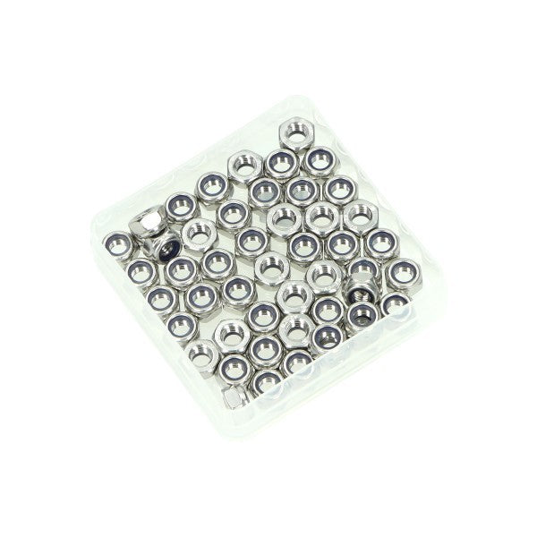 RVS zelfborgende moer M6 50 stuks
