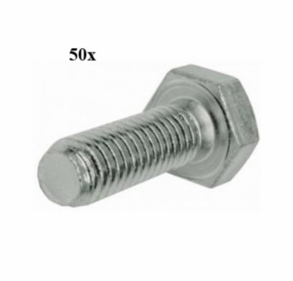 Zeskantbout M6x16 mm DIN 933 - 50 stuks
