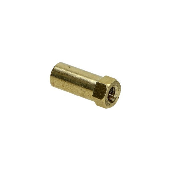 Uitlaatmoer hoog messing M6x25 mm scooter/bromfiets