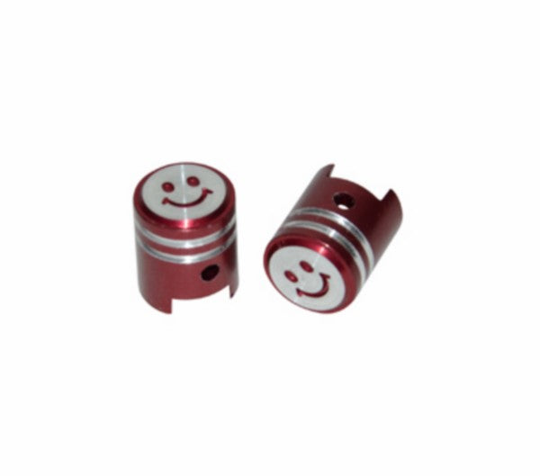 Ventieldopset DMP Zuiger Smile rood aluminium 2 stuks