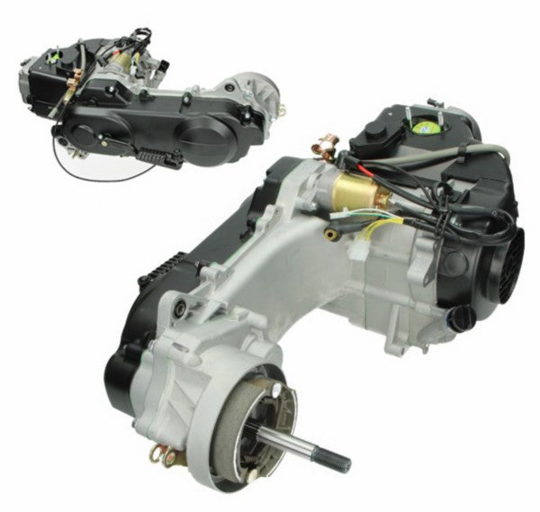 Motorblok Euro 4 12 inch lange as dubbele schok GY6 4T