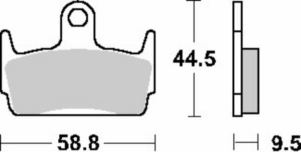 Remblokset Sbs Achter JET4-4T, X8R 129HF