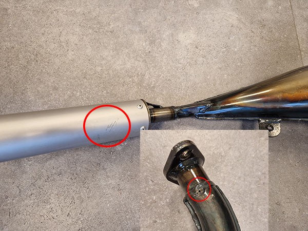 uitlaat (made in EU) !!schade lichte plekjes en krasjes 60mm/26mm chroom cs50, zd40, zundapp