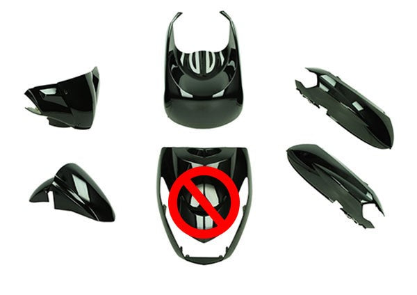 Kappenset Peugeot Kisbee E3/E4/E5 Cameleon Glans DMP 6-delig