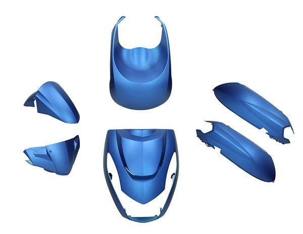Plaatwerkset DMP Peugeot Kisbee Euro 4/5 mat blauw 6-delig