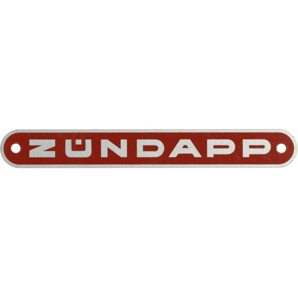 Embleem Buddyseat Aluminium Zundapp Oud Model Rood Zundapp Z433-23.141R