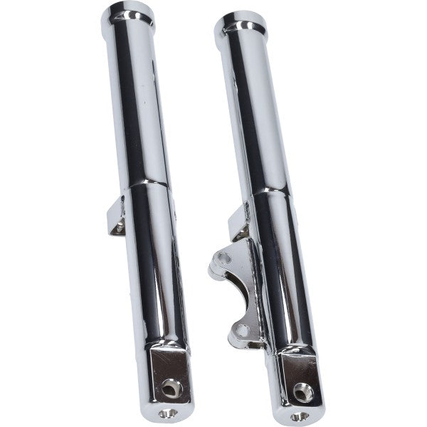 Buitenpootset Voorvork Kompleet met Bussen en Keerring Links/rechts Chroom Zund Nt Mod. 529/530, Zundapp 530-12.618/617S