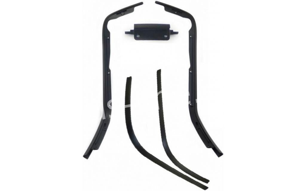 Sierlijst set bovenzijde Vespa Sprint / Primavera glans zwart (5-delig)